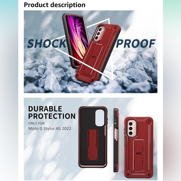 COMPATIBLE with Motorola Moto G Stylus Phone Case Screen Protector
Kickstand NEW - Picture 2 of 15